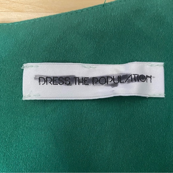 Dress The Population Cambria Spring Twist Front Evening Maxi Dress Jade Green - Picture 12 of 12